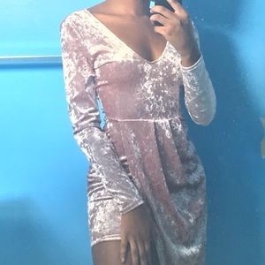 Charlotte Russe Velvet surplice dress